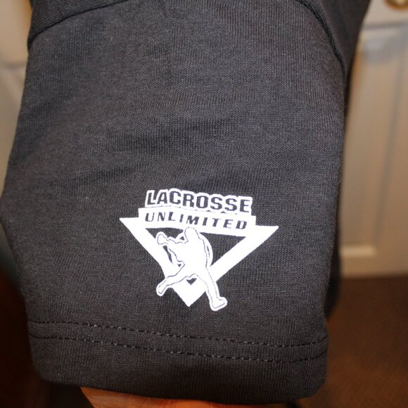 LACROSSE UNLIMITED Boy's Sleeve T-Shirt | X-Large | Black Gold Chain LAX player - Picture 4 of 4
